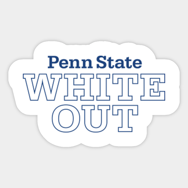 PSU white out / dmvmerch White Out Sticker TeePublic